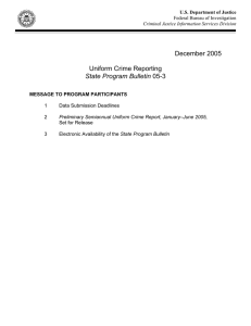 December 2005 Uniform Crime Reporting State Program Bulletin