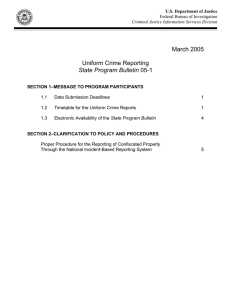 March 2005 Uniform Crime Reporting State Program Bulletin