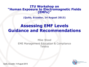Assessing EMF Levels Guidance and Recommendations ITU Workshop on