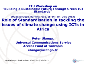 Role of Standardisation in tackling the Africa