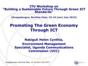 Promoting The Green Economy Through ICT