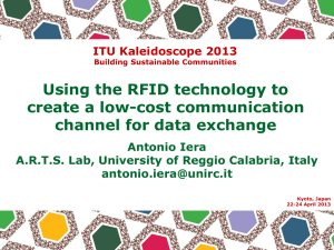 Using the RFID technology to create a low-cost communication ITU Kaleidoscope 2013