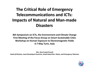 The Critical Role of Emergency Telecommunications and ICTs: