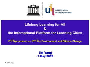 Lifelong Learning for All &amp; the International Platform for Learning Cities