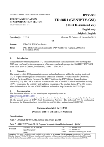 TD 68R1 (GEN/IPTV-GSI) (TSR Document 29) IPTV-GSI English only