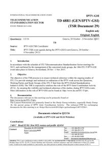 TD 68R1 (GEN/IPTV-GSI) (TSR Document 29) IPTV-GSI English only