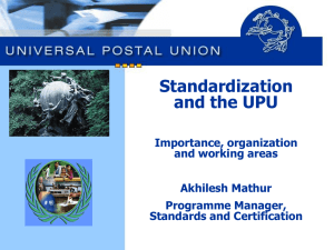 Standardization and the UPU
