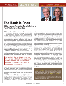 T The Bank Is Open LEGAL BRIEFS