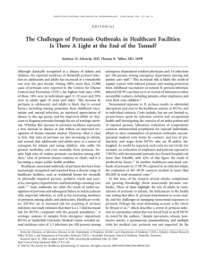 The Challenges of Pertussis Outbreaks in Healthcare Facilities: