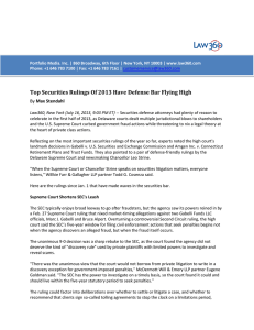 Top Securities Rulings Of 2013 Have Defense Bar Flying High