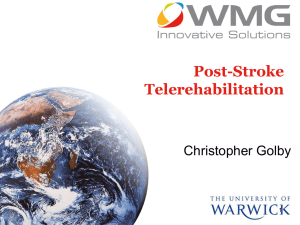 Post-Stroke Telerehabilitation Christopher Golby 1