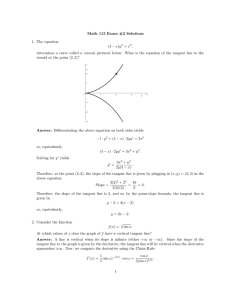Math 113 Exam #2 Solutions 1. The equation (4 − x)y = x