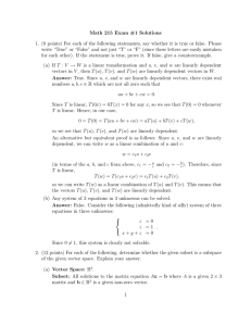 Math 215 Exam #1 Solutions