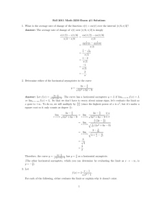 Fall 2011 Math 2250 Exam #1 Solutions
