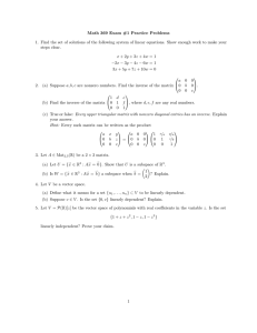 Math 369 Exam #1 Practice Problems