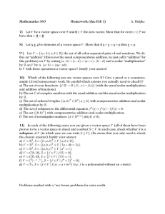 Mathematics 369 Homework (due Feb 1) 7) 8)