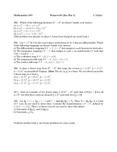 Mathematics 369 Homework (due Mar 1) 25) A. Hulpke