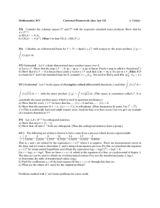 Mathematics 369 Corrected Homework (due Apr 12) 55) A. Hulpke