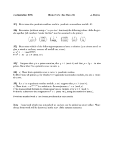 Mathematics 400c Homework (due Mar. 31) 50) 51)