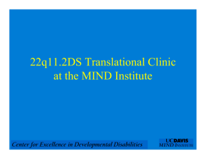 22q11.2DS Translational Clinic at the MIND Institute