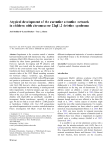 Atypical development of the executive attention network