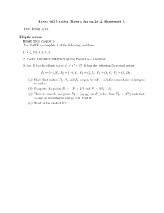 Pries: 405 Number Theory, Spring 2012. Homework 7. Due: Friday 4/13.