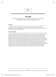S7.3 Ton Peijs Processing nanocomposites for multifunctional properties