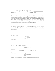 Advanced Analysis (Math 417) Name: Exam 2 May 2, 2008