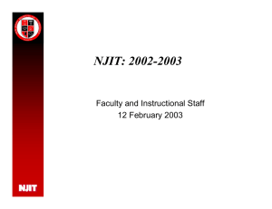 NJIT: 2002-2003 Faculty and Instructional Staff 12 February 2003