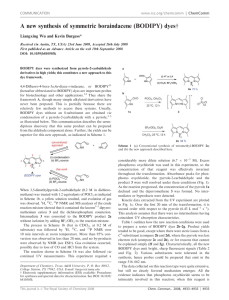 A new synthesis of symmetric boraindacene (BODIPY) dyesw