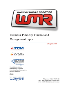 Business, Publicity, Finance and Management report  28 April 2009