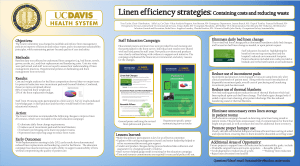 Linen efficiency strategies:  Containing costs and reducing waste