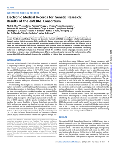 Electronic Medical Records for Genetic Research: Results of the eMERGE Consortium