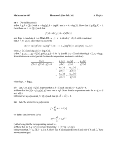 Mathematics 467 Homework (due Feb. 20) 14 )