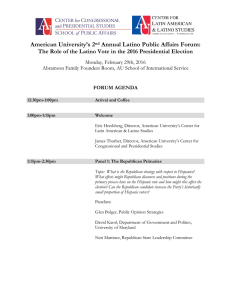 American University’s 2 Annual Latino Public Affairs Forum: Monday, February 29th, 2016