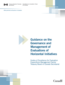 Guidance on the Governance and Management of Evaluations of