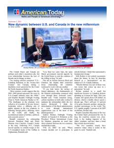 New dynamic between U.S. and Canada in the new millennium