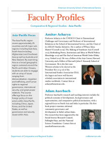 Faculty Profiles  Amitav Acharya