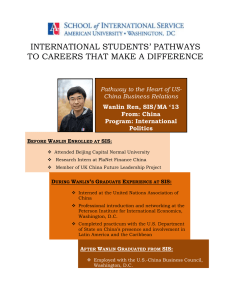 INTERNATIONAL STUDENTS’ PATHWAYS TO CAREERS THAT MAKE A DIFFERENCE