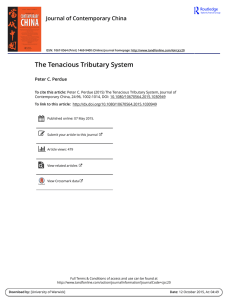 The Tenacious Tributary System Journal of Contemporary China Peter C. Perdue