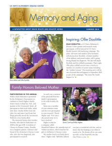 Memory and Aging Inspiring: Ollie Doolittle