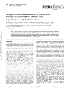 Investigation of Gas Adsorption Performances and H Affinities of Porous