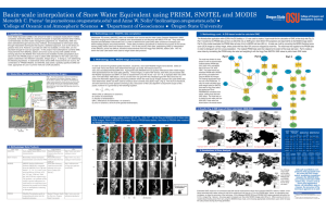 Basin-scale interpolation of Snow Water Equivalent using PRISM, SNOTEL and...