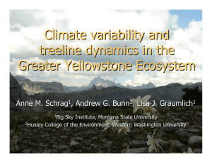 Climate variability and treeline dynamics in the Greater Yellowstone Ecosystem Anne M. Schrag