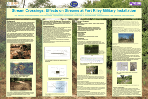 Stream Crossings: Effects on Streams at Fort Riley Military Installation ,