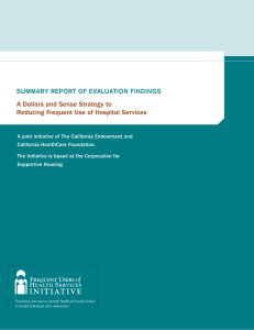 A Dollars and Sense Strategy to Summary report of evaluation findingS