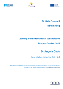 British Council  eTwinning Dr Angela Cook