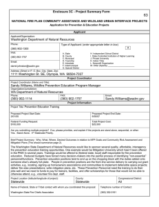 63  Enclosure 3C - Project Summary Form Washington Department of Natural Resources