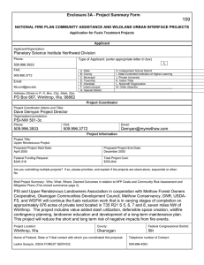 159  Enclosure 3A - Project Summary Form Planetary Science Institute Northwest Division