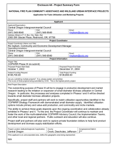 Enclosure 4A - Project Summary Form  Central Oregon Intergovernmental Council (541) 548-9540